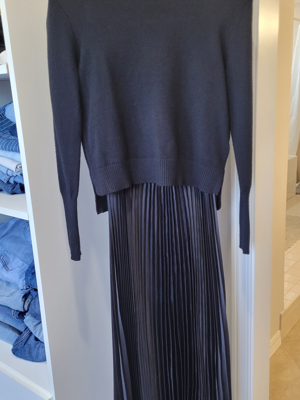 Rachel Zoe Black Pleated Maxi Dress - Picture 4 of 7